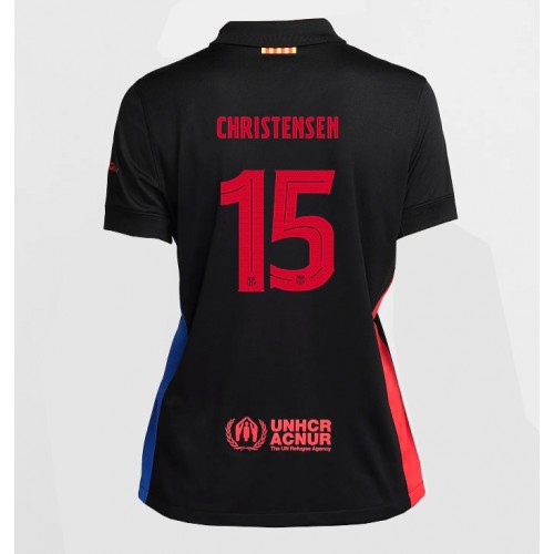 Fotballdrakt Dame Barcelona Andreas Christensen #15 Bortedrakt 2024-25 Kortermet